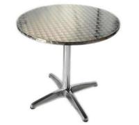 TAVOLO ALLUMINIO TOP TONDO IMPERMEABILE 70CM GAMBA CENTRALE STANDARD CASA BAR