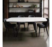 Tavolo allungabile 130-190x80 cm piano marmo Bianco - ALMOR