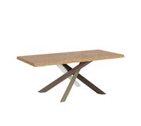 Tavolo Allungabile 180/230x90 cm Versalux Rovere Scortecciato Gambe Multicolore 4/C