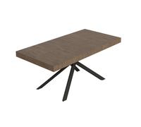 Tavolo Allungabile 180-284x90x74 cm Niket Noce Gambe Antracite