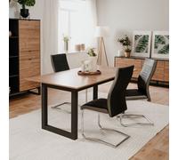 Tavolo allungabile Austin 80A piano colore legno e gambe antracite