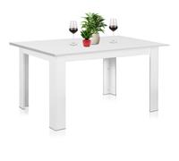 Shally Dogan Tavolo Allungabile Sala da pranzo Bianco da 90 x 60 cm a 120 x 60 cm, Design Moderno, Estensibile Salvaspazio, Ideale per Sala Pranzo, Soggiorno, Cucina, Arredamento Interno, (Bianco)