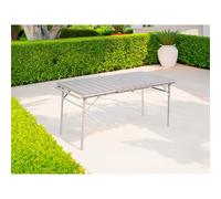 Tavolo allungabile da giardino in plastica soffiata 166/214x78xH76 cm Beige