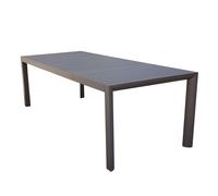 TAVOLO ALLUNGABILE DOPPIA MISURA DA ESTERNO MARRONE IN ALLUMINIO MOD. HOUSTON