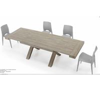 TAVOLO ALLUNGABILE DUE ALLUNGHE LATERALI CUCINA SALA DA PRANZO LEGNO 160/260