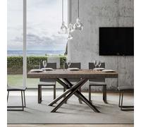 Tavolo allungabile FAMAS 180x90 cm NOCE gambe antracite cucina pranzo