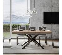 Tavolo allungabile FAMAS 180x90 cm QUERCIA NATURA gambe antracite cucina pranzo