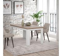 Tavolo allungabile Forma con piano in rovere e struttura bianca