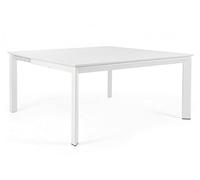 Tavolo Allungabile Konnor 160x110/160 cm Bianco in Alluminio