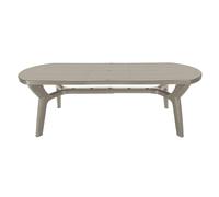 GRAND SOLEIL Grandsoleil Green Boheme Pagoda Greenpol Tavolo Ovale con Allungamento, 180/230 x 90 cm, Juta, Polimerico, Marrone, 230 x 90 x 30 cm