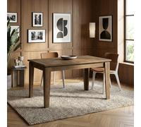 Tavolo Allungabile Pieghevole da Pranzo 120-170x80x75.5 cm Noce Megaron DecHome
