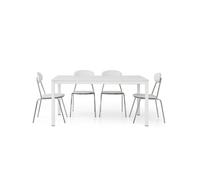 TAVOLO ALLUNGABILE RETTANGOLARE BIANCO FRASSINATO MODERNO DESIGN STUDIO CUCINA