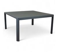 Tavolo allungabile rettangolare in alluminio antracite 100/150x150xH75 cm Scheso