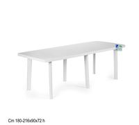 Tavolo rettangolare bianco allungabile da aperitivo fino a cm 216 da interno es