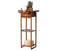 Tavolo altare di bambù con vassoio di estrazione, supporto per il santuario multi livello per la meditazione, culto degli antenati, angolo di preghiera, robusto che offre scrivania con cassetto di sto