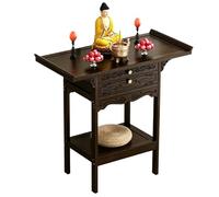 Tavolo Altare in Legno con Cassetto e Mensola Materiale più spesso gambe più robuste piano più ampio Preghiera per la Casa Armadio Santuario per il Culto degli Antenati(15.74 * 25.98 * 39.37in)