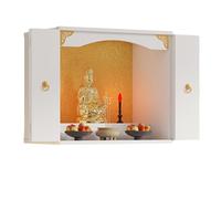 Tavolo altare in legno for Buddha da parete, mensola for offerte di meditazione cinese con staffa triangolare for il culto domestico(Wei,40cm)