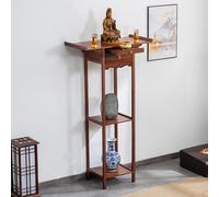 Tavolo altare personale con spazio di archiviazione, tempio personale per la meditazione, cabina per la meditazione, tavolo in bambù, tavolo per offerte con piedistallo in stile cinese, nicchia per Bu