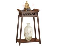 Tavolo altare spirituale Buddha Nicchia Vintage cinese Mobiletto portaoggetti Mensola for meditazione Mobili in noce Decorazione for la casa(55 * 58cm/21.7 * 22.8in)