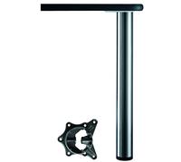 Tavolo Altezza Regolabile 110 Cm Ø 60 Mm Cromato Lucido Supporto