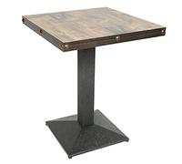 Tavolo Alto Bar, Tavolo da Bistrot Aperitivo Tavolino da Cucina o Salotto Moderno,Tavolino Alto bistrot Design Industriale Legno Metallo (60 * 60 * 75 cm (stile europeo))