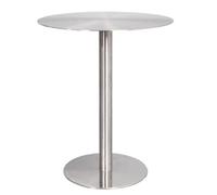 Tavolo alto bar, tavolo da pub tavolo alto da cocktail bistrot, tavolo da riunione per conferenze, tavolo rotondo con gambe in metallo in acciaio inossidabile, tavolino (dimensioni: 60 x 95 cm)
