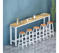 Tavolo alto da bar in noce chiaro per la colazione e bar, per casa e ristorante, uso esterno, 100 x 30 x 100 cm, perfetto per sala da pranzo e intrattenimento (sedie non incluse)