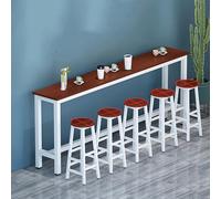 Tavolo alto in teak per la colazione, da cucina, per la casa e l'esterno, tavolo da bar, 120 x 40 x 100 cm, perfetto per ristoranti e sala da pranzo (sedie non incluse)