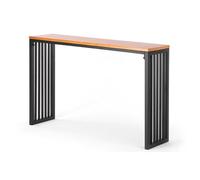 Tavolo alto industriale alto da bar, lungo e stretto, rettangolare, stretto, per il tempo libero, per il tempo libero, per la sala da pranzo, per caffetteria, senza sgabello, 2 pezzi