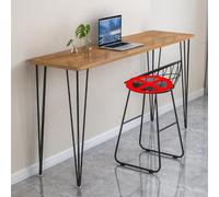 Tavolo alto stretto e lungo, semplice tavolo da bar in legno massello, rettangolare, tavolo da bar con altezza da bar, tavolo da pranzo creativo con bordo vivo, spazioso tavolo per cucina, tavolo da