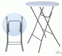 TAVOLO ALTO TAVOLINO BAR HDPE RICHIUDIBILE CAMPING 80XH110CM CATERING
