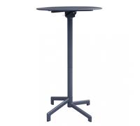 Tavolo Alto Vega Ø60x102 h cm in Acciaio Grigio scuro