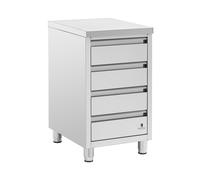 Tavolo armadiato inox - 4 cassetti - 50 x 60 cm - Royal Catering RCCD-4S