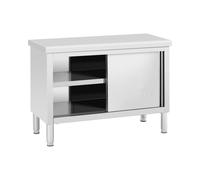Tavolo armadiato inox - ECO - 120 x 50 cm - 330 kg - Royal Catering RCAT-120/50-WT