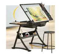 Tavolo artistico regolabile con contenitore, ideale per schizzi, pittura e artigianato, scrivania perfetta per artisti, studenti e professionisti, migliora i tuoi progetti creativi