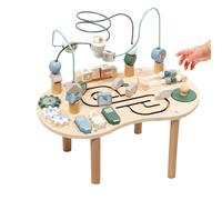 Tavolo Attività Bambini | Centro Giochi in Legno con Tavolo,Giocattolo Educativo In Legno Unisex Per Svezzamento Compleanno Festa Famiglia Amici Interno Esterno