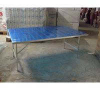 TAVOLO BANCO BRANDA MERCATO AMBULANTE CASA ALLUMINIO VETRORESINA MISURE VARIE