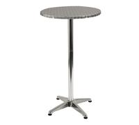 Tavolo Bar alto 110 cm. in alluminio reclinabile Round Up