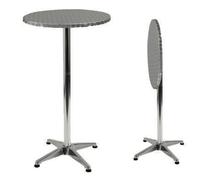 TAVOLO TONDO PIEGHEVOLE RECLINABILE BAR ALLUMINIO 60XH110 TAVOLINO