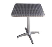 Tavolino Bar in Alluminio Per Esterno e Giardino 60 x 60 x H70 Cm GDLC