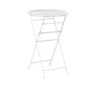 Tavolo bar da giardino metallo beige 60 cm TRIESTE