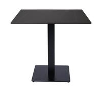 Tavolo bar pub ristorante quadrato 80x80 cm Top per esterno effetto marmo Nero H