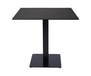 Tavolo bar pub ristorante quadrato 80x80 cm Top per esterno effetto marmo Nero H