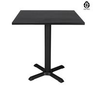 Tavolo bar quadrato nero, tavolo da esterno mod. Kevin