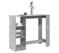 Tavolo Bar Ripiano Grigio Cemento Tavolo da pranzo multiuso Mensa da Pranzo Adatta per uffici 124x46x103,5 cm Multistrato