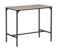 Tavolo bar struttura in metallo e piano in MDF 100x60x87 cm nero Nero