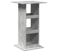 vidaXL Tavolo Bar Portaoggetti Grigio Cemento 60x60x102 cm Multistrato, Tavolo Bar con ripiano, Tavolo Alto, Mobile da Bar, Tavolo Bar da Cucina