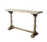 Tavolo Bars Alto Nordico Legno Massello Tavolo da Bars Piano Spesso Venature Del Legno Dettagliate Base Spessa Gambe Robuste a Colonna Romana Bancone Bari per Cucina, Soggiorno(120 * 50 * 105cm)