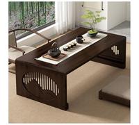 Tavolo basso pieghevole giapponese per tè, 60 x 40 x 31 cm, colore marrone, perfetto per sedute da finestra, soggiorno, cerimonia del tè, design compatto, soluzione salvaspazio