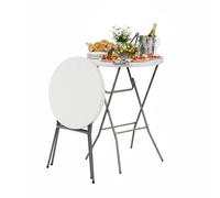 Tavolo Bianco Rotondo da Giardino o Cucina Ø80 e Ø120 cm Pieghevole E Resistente